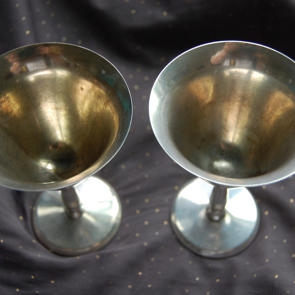 1930's Antique Silver Plated Goblets - Picture 5 of 5